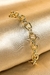 Pulseira Com Elo Oval Médio Banhados em Ouro 18k