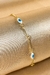 Pulseira com Olho Grego Banhado em Ouro 18k