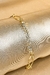 Pulseira com Aros Ovais e Strass Banhado em Ouro 18k