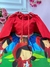 Vestido Infantil Chapeuzinho Vermelho Floral com Capuz (1018VM)