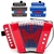 Sanfona Infantil 3 Baixos Acordeon Mini Gaita Profissional Cor:Vermelho;Tamanho:U (4874) - comprar online