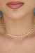 Choker com Corrente de Mini Pérolas Banhado em Ouro 18k