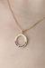 Colar de Circulo com Metade em Zircônia Colorida Banhado em Ouro 18k na internet