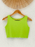 Cropped Patroa Liso Verde Lima (3844)