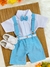 Conjunto Infantil Camisa Branca C/ Short Susp. e Gravata Azul (0060BZ) na internet