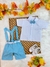 Imagem do Conjunto Infantil Camisa Branca C/ Short Susp. e Gravata Azul (0060BZ)