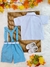 Conjunto Infantil Camisa Branca C/ Short Susp. e Gravata Azul (0060BZ) - comprar online