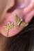Brinco Duo com Brincos Religiosos Banhado em Ouro 18k