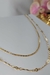 Colar Duplo Corrente lisa Corrente Trabalhada Banhado em Ouro 18k na internet