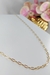 Colar Corrente Elos Intercalados Banhado em Ouro 18k MASCULINO - comprar online
