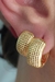 Duo de Argolas Grossas Trabalhadas Banhado em Ouro 18k