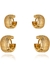 Duo de Argolas Grossas Trabalhadas Banhado em Ouro 18k - comprar online