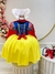 Vestido Fantasia Infantil Branca de Neve Amarelo Capa Tiara (4025BN)