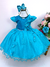 Vestido Infantil Verde Renda Aplique Borboletas Flor (2230VT)