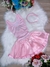 Fantasia Infantil Bailarina Rosa Body e Saia Luxo (0102RS) - comprar online