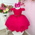 Vestido Infantil Pink C/ Cinto de Pérolas Casamento Luxo (7504PK)