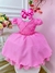 Vestido Infantil Rosa C/ Cinto de Pérolas Casamento Luxo (7504R)