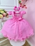 Vestido Infantil Rosa C/ Cinto de Pérolas Casamento Luxo (7504R) - comprar online