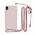 Capa Com Alça para iPhone 7 ao 15 Pro Max - Rosa Modelo do iPhone:Xs Max (994)