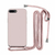 Capa Com Alça para iPhone 7 ao 15 Pro Max - Rosa Modelo do iPhone:Xs Max (994) - loja online