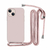 Capa Com Alça para iPhone 7 ao 15 Pro Max - Rosa Modelo do iPhone:Xs Max (994)