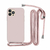 Capa Com Alça para iPhone 7 ao 15 Pro Max - Rosa Modelo do iPhone:Xs Max (994) na internet