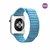 Pulseira para Apple Watch Couro Loop Magnético Azul Água