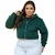 Jaqueta feminina cropped teddy com capuz e zíper 38 ao 50 - casaquinho feminino curto sherpa pelúcia de manga longa M G1 (086jaqusherzipcapuz) na internet