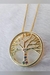 Colar Com Pingente De Circulo Da Árvore Da Vida Com Zircônia Colorida No Tronco Banhado em Ouro 18k - comprar online