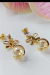 Brinco de Pérola Trabalhada com Zircônia e Laço Banhado em Ouro 18k - comprar online