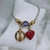 Pulseira Com Coração Banhada a Ouro Negro 18k Semi Joias