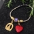 Pulseira Com Coração Banhada a Ouro Negro 18k Semi Joias