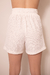 Conjunto Short e Blusa sem manga Crochê imperial Off