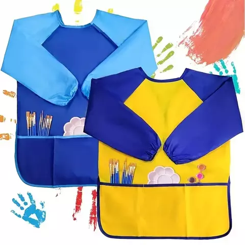 DELANTAL IMPERMEABLE AMARILLO Y AZÚL