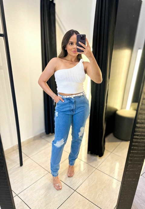 Calça mom 100% jeans