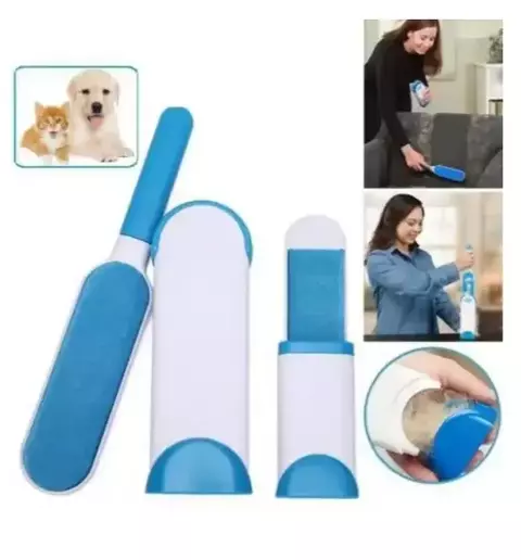 Escova de Limpeza Removedora de Pelos Pet Tira Pêlos Portátil Cães e Gatos Pe