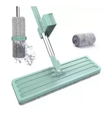 Rodo Inteligente Mop Mágico Lava e Seca 360 Graus Flexível Rotativo Giratório