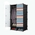 ARMARIO MODULAR GUARDA ROUPA ORGANIZADOR ARARA CABIDEIRO ESTANTE SAPATEIRA COM PORTAS COMPACTO (7804) - DropStyle