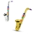 SAXOFONE INFANTIL INSTRUMENTO MUSICAL MINI CLARINETE TROMPETE BRINQUEDO CRIANÇA ACUSTICO JAZZ MUSIC SAX ESTILO PROFISSIO (6896)