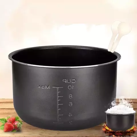 Electric Pressure Cooker Liner 1.6/3L/4L/5L/6L Non-stick Rice Pot Gall Black Cry