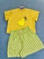 T-shirt de algodão com aplique em paetê em Pêra - Bela Arteira moda infantil 