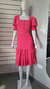 Vestido Em Crepe Texturizado Rosa - comprar online