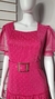 Vestido Pink Em Tule Com Cinto