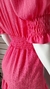 Vestido Em Crepe Texturizado Rosa - Abba Moda Evangélica