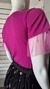 Blusa Fúcsia Com Mangas Em Tule Com Brilho na internet