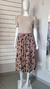 Saia em Tule Marrom Com Floral Em Alto Relevo - comprar online