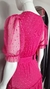 Vestido Pink Em Tule Com Cinto - Abba Moda Evangélica