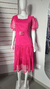 Vestido Pink Em Tule Com Cinto - comprar online