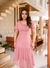 Vestido Em Tule Com Cinto Rose na internet