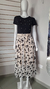 Saia em Tule Bege Com Floral Em Alto Relevo - comprar online